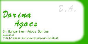 dorina agocs business card